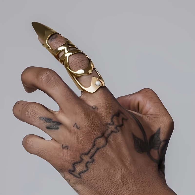 Alien-Shaped Openwork Inlaid Ring, Unisex Design